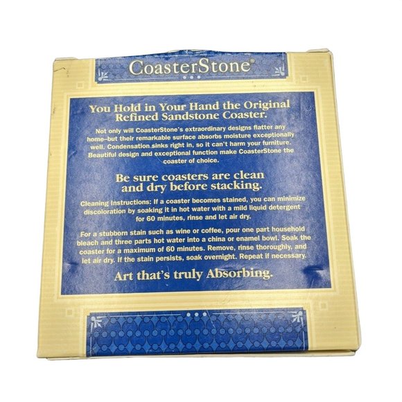 Coasters Tropical Beach Sailboats Ocean Set of 4 Absorbent Coasterstone  4.25" - Picture 2 of 10